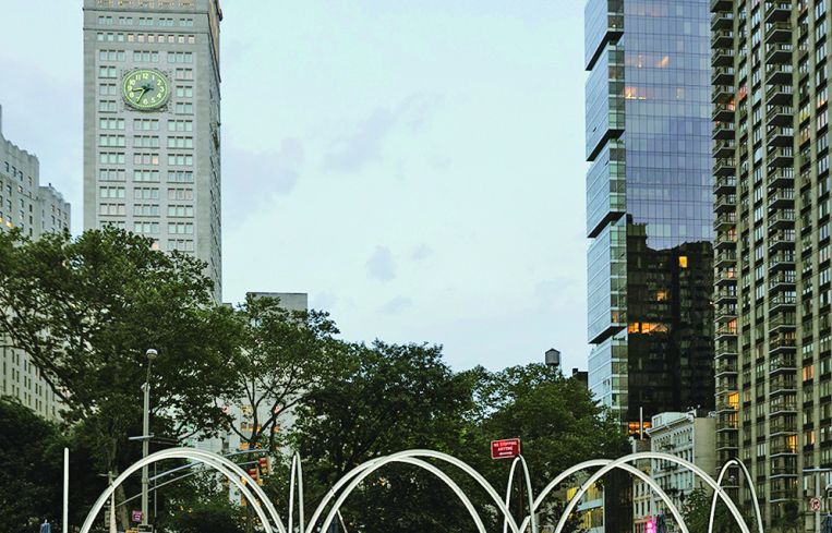 LOT designed the Flatiron Sky-Line in the North Flatiron Public Plaza. Photo: LOT