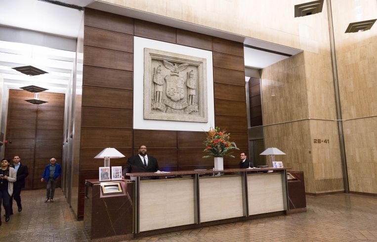 A picture of the current lobby at 3 Park Avenue. Photo: Kaitlyn Flannagan/ Commercial Observer.
