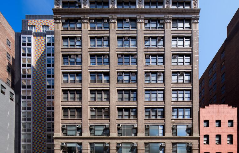 An 11-story office building in Manhattan.