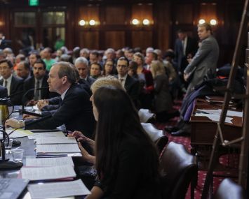 New York City Commissioner Rick Chandler testifying before the City Council today. Photo: William Alatriste