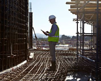 A worker on a construction site.