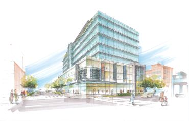 RENDERING OF 38-01 QUEENS BOULEVARD. IMAGE: SBLM ARCHITECTS via Curbcut Urban Partners