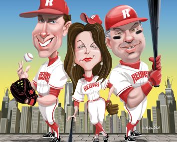 Jed Walentas, MaryAnne Gilmartin and Marc Holliday. Illustration: Ed Murawinski