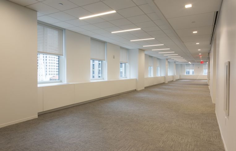 Open layout space on the 19th floor. Photo: Melissa Goodwin/For Commercial Observer