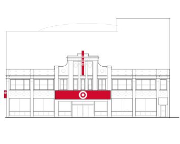 a draft rendering of the store’s exterior. Image: Target