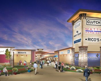 A rendering of the Outlets of Des Moines.