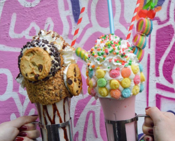 Milk shakes from Black Tap Craft Burgers & Beer. Photo: Company Instagram page