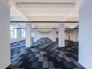 The prebuilt sixth floor at 5 Penn Plaza features ample open space. Photo: Sasha Maslov/For Commercial Observer