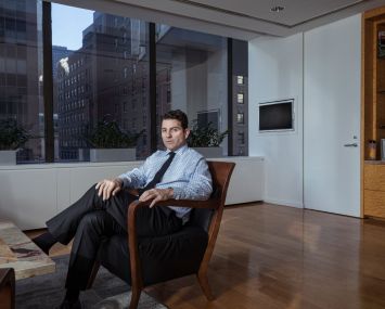 Denis Hickey in his office at 200 Park Avenue.