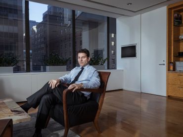 Denis Hickey in his office at 200 Park Avenue. 