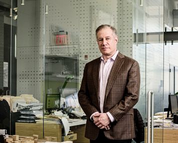 Scott Metzner of Janus Property Company in his office at 423 West 127th Street in Harlem.