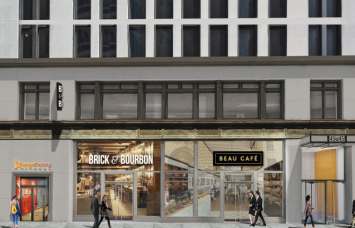 A rendering of Orangetheory Fitness at 45 West 45th Street. 