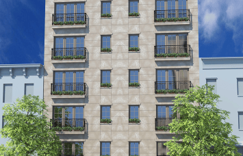 The planned development that will replace 163, 165 and 167 East 62nd Street. 