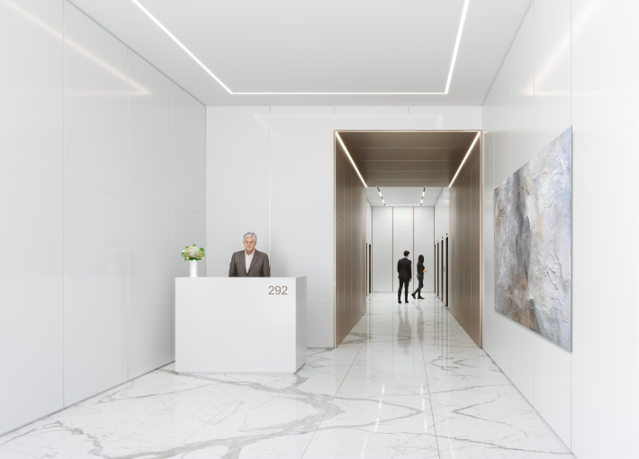 A rendering of the new lobby. 