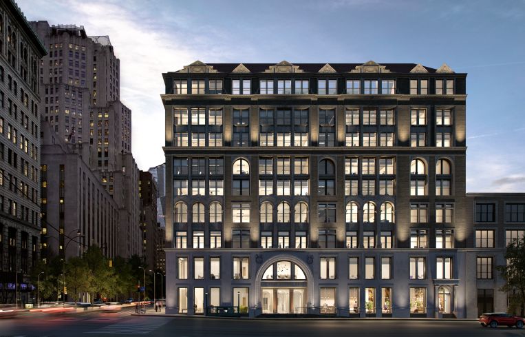 A rendering of the new façade of 287 Park Avenue South. Rendering: The Seventh Art