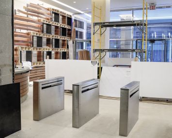 Lobby under construction at 40 Exchange Place. Photo: Robert Paul Cohen/For Commercial Observer