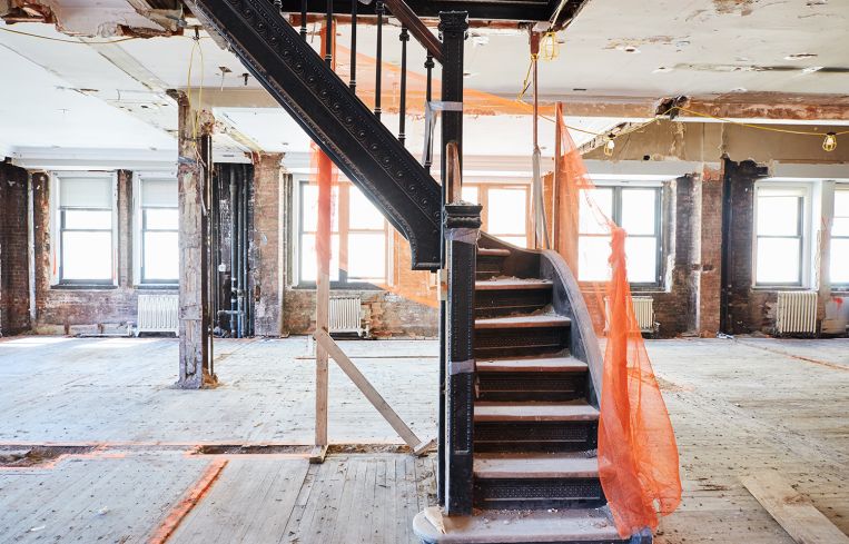The cast iron staircase in the building will be renovated. Photo: Yvonne Albinowski/For Commercial Observer