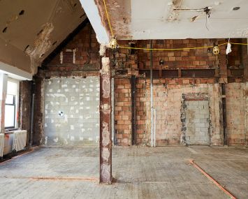 The building's Terra-cotta bricks will be exposed in office spaces. Photo: Yvonne Albinowski/For Commercial Observer