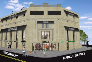 Rendering of 774 Broadway. KicksUSA will be to the far left.