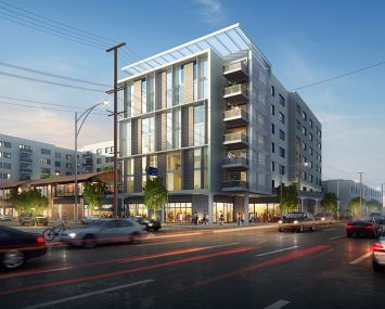 A rendering of the AMP Lofts. Photo: Greystar