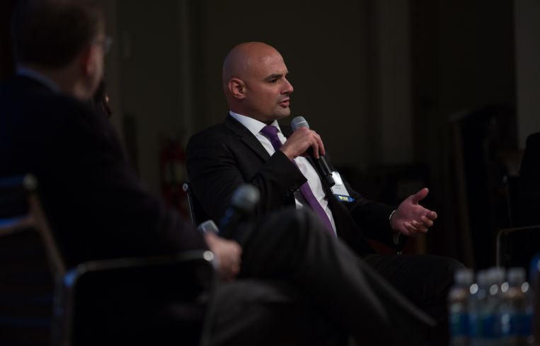 Ryan Marzullo of Delta Airlines talks about the challenges of building airports. Photo: Aaron Adler/For Commercial Observer.