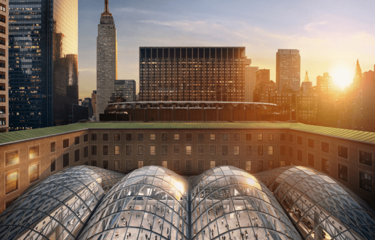 Moynihan Train Hall. Rendering: SOM