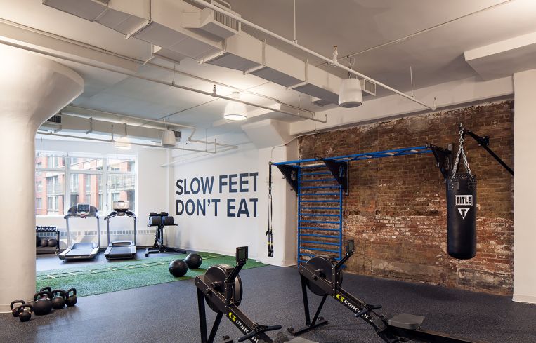 Grovo has a gym inside its offices. Image: JIDK