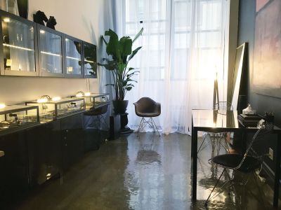 TINY JEWELER: Diaboli Kill Jewelry Showroom occupies a 187-square-foot space at 45 Main Street in Dumbo.