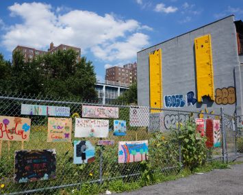 Mandela Community Garden on West 126th Street in Harlem is threatened with a city-backed plan to develop affordable housing on its lot. Photo: Rebecca Baird-Remba/For Commercial Observer