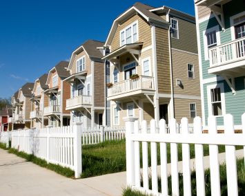 "Retro style newly built homes near Uptown Charlotte, N.C. Photo: Getty Images