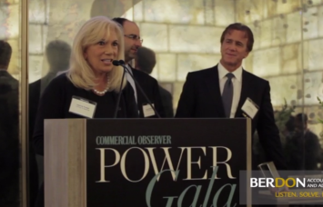 Joanne Podell of Cushman and Wakefield accepting the Power Award for Deal of the Year. 