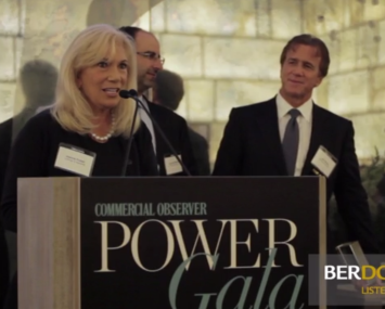 Joanne Podell of Cushman and Wakefield accepting the Power Award for Deal of the Year. 