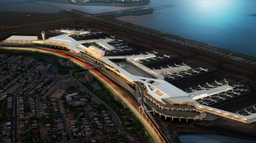 A rendering of the new LaGuardia Airport terminals. Rendering: Governor Andrew Cuomo's office.