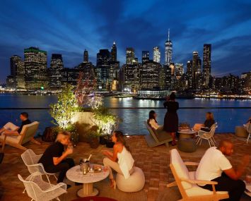 The rooftop at 1 Hotel Brooklyn Bridge in the Dumbo. Photo: Matt Abramcyk