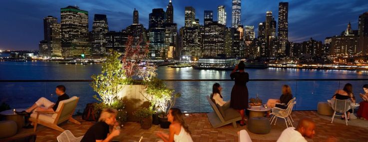The rooftop at 1 Hotel Brooklyn Bridge in the Dumbo. Photo: Matt Abramcyk