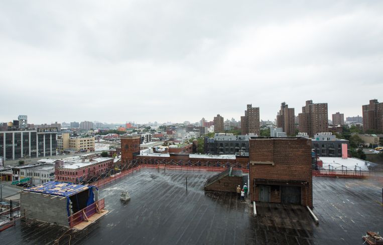 The owners hope to transform the roof of 20 Bruckner into a playground if they rent the building to a school. Photo: Emily Assiran/For Commercial Observer