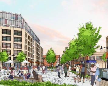 As part of the redevelopment plan, there will be new pedestrian plaza's built in Far Rockaway.