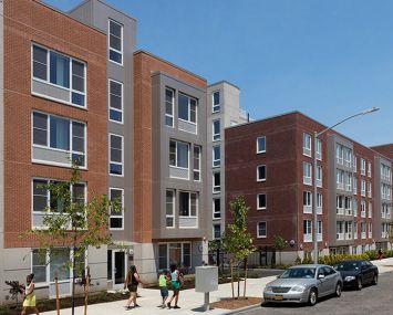 The completed buildings at Prospect Plaza. Photo: Dattner Architects