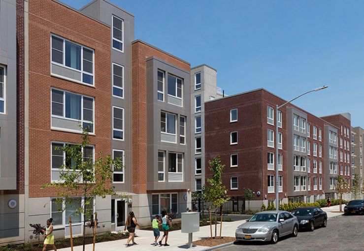 The completed buildings at Prospect Plaza. Photo: Dattner Architects