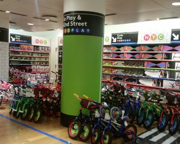 Inside Toys "R" Us' pop-up store at 1466 Broadway.