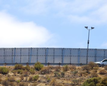 The U.S.-Mexico international border wall between San Diego, Calif. and Tijuana, Mexico.