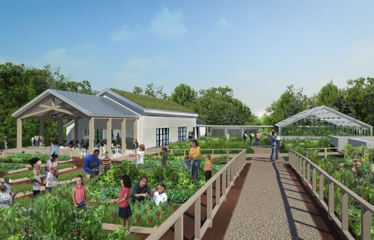 A rendering of the completed Edible Academy.