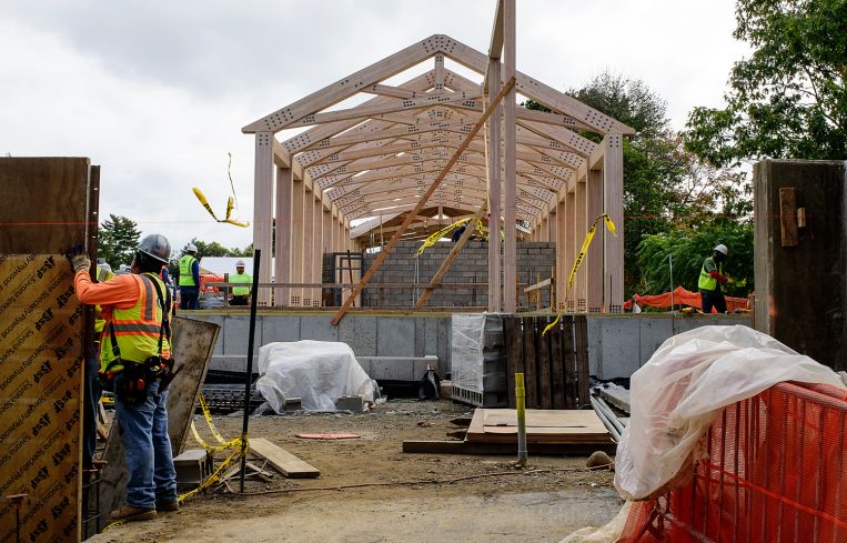 The main building for the Edible Academy will be made from Douglas Fir and have two high tech classrooms.
