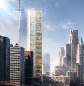Gilbane Building Company built Lightstone Group's 60-story tower at 130 William Street. It was among five buildings with highest number of contracts signed March 2022.