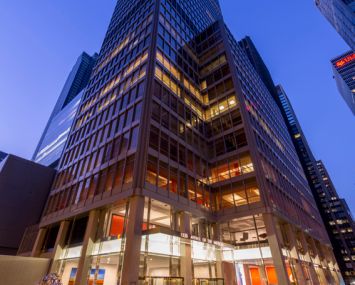 The tall glass tower at 1330 Avenue of the Americas.