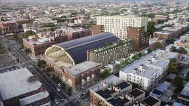 The proposed redevelopment of the Bedford Union Armory in Crown Heights will include rentals, condos and a rec center.