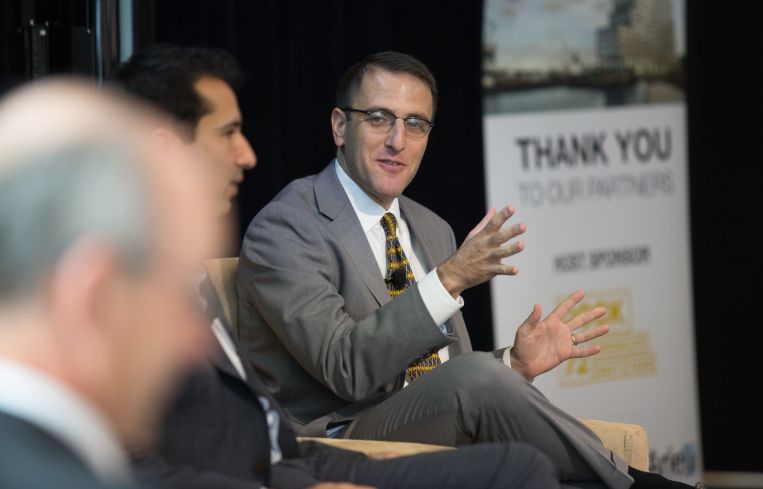 RXR's Seth Pinsky explains why NYC needs more dense residential development to combat its affordability crisis during the Queens panel.