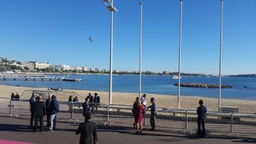 The view from the Palais des Festivals convention center in Cannes, France, home to MAPIC 2017. 