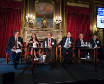 From left to right: Jonathan Mechanic (Fried Frank), Priscilla Almodovar (J.P. Morgan), Jeremy Shell (TF Cornerstone), Ralph Herzka (Meridian Capital Group), Matthew Galligan (CIT Bank) and Brad J. Dubeck (Bank of America).