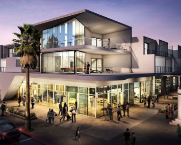 A rendering of the Hyatt Andaz under construction in Palm Springs, Calif.